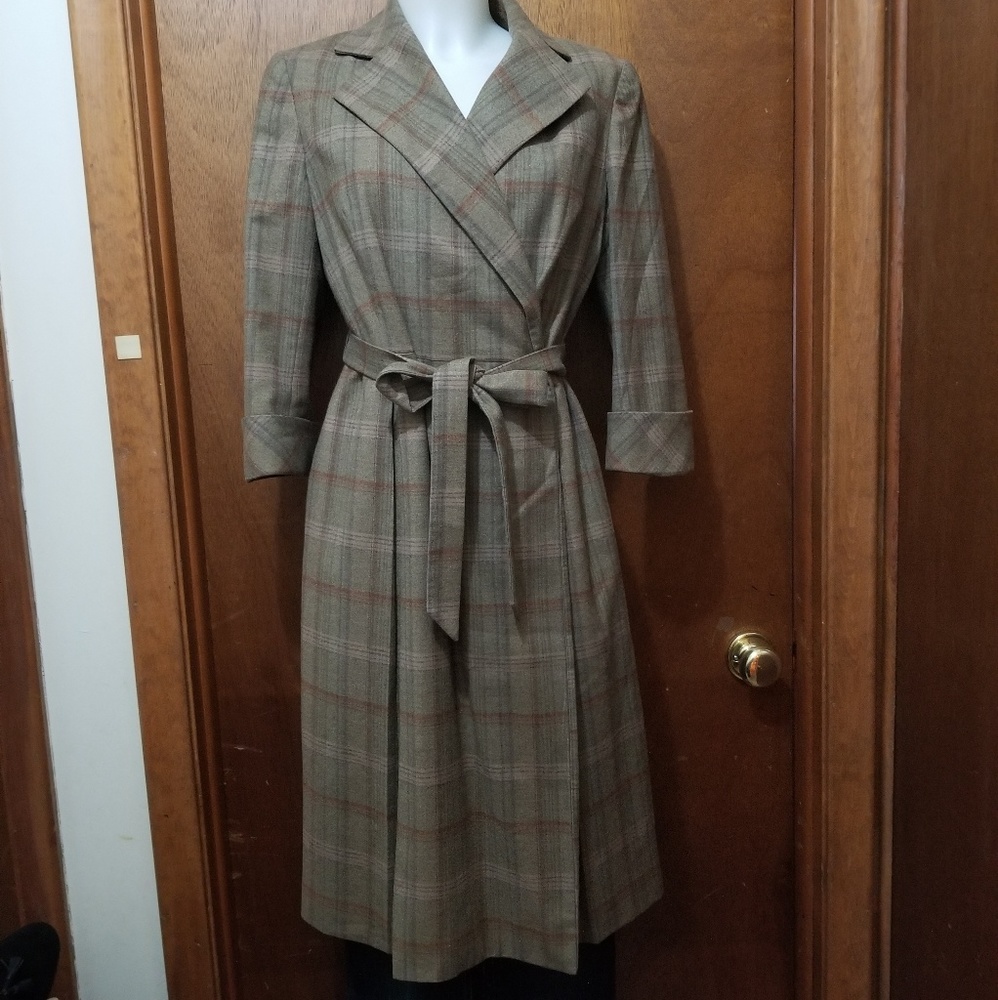 Brooks Brothers lambswool cashmere belted coat sz4